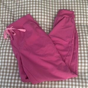 Figs Technical Collection Raspberry Pink Drawstring Joggers